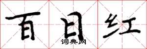 周炳元百日紅楷書怎么寫