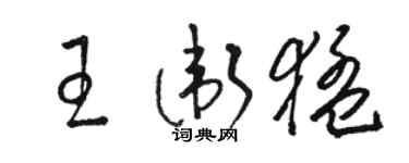 駱恆光王衛猛草書個性簽名怎么寫