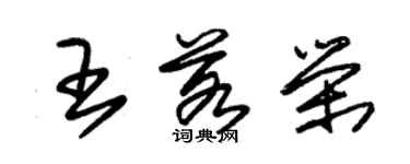 朱錫榮王若榮草書個性簽名怎么寫
