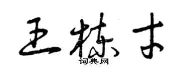 曾慶福王棟才草書個性簽名怎么寫