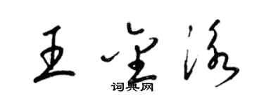 梁錦英王金泳草書個性簽名怎么寫