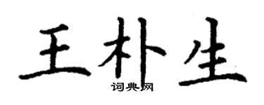 丁謙王朴生楷書個性簽名怎么寫