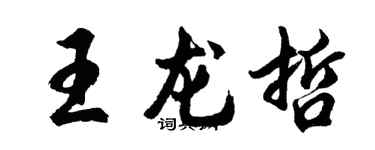 胡問遂王龍哲行書個性簽名怎么寫