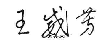 駱恆光王威芳草書個性簽名怎么寫