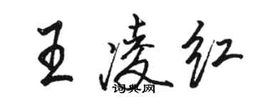 駱恆光王凌紅行書個性簽名怎么寫