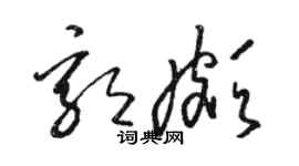 駱恆光郭頗草書個性簽名怎么寫