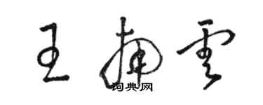 駱恆光王南雲草書個性簽名怎么寫