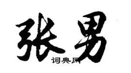 胡問遂張男行書個性簽名怎么寫