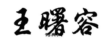 胡問遂王曙容行書個性簽名怎么寫
