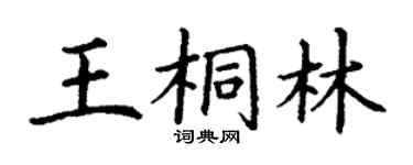 丁謙王桐林楷書個性簽名怎么寫