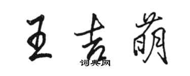 駱恆光王吉萌行書個性簽名怎么寫