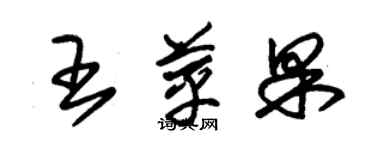 朱錫榮王蘋果草書個性簽名怎么寫