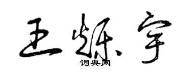 曾慶福王爍宇草書個性簽名怎么寫