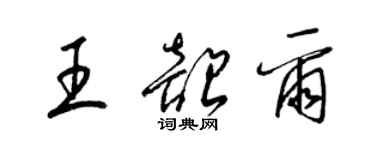 梁錦英王韶爾草書個性簽名怎么寫