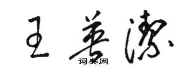 駱恆光王英潔草書個性簽名怎么寫