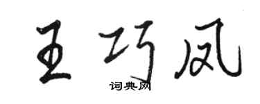 駱恆光王巧鳳行書個性簽名怎么寫