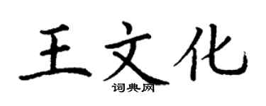 丁謙王文化楷書個性簽名怎么寫