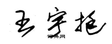 朱錫榮王宇挺草書個性簽名怎么寫