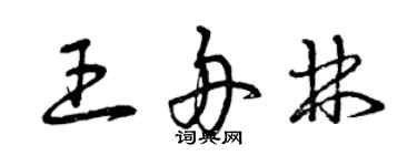 曾慶福王舟林草書個性簽名怎么寫