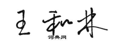 駱恆光王和林草書個性簽名怎么寫