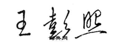 駱恆光王彭照草書個性簽名怎么寫