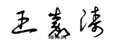 曾慶福王嘉濤草書個性簽名怎么寫