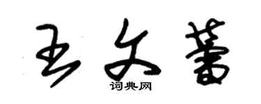 朱錫榮王文蕾草書個性簽名怎么寫