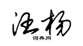 朱錫榮汪楊草書個性簽名怎么寫