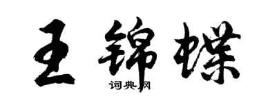 胡問遂王錦蝶行書個性簽名怎么寫