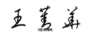 梁錦英王菁華草書個性簽名怎么寫