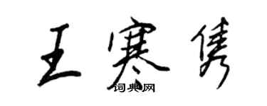 王正良王寒雋行書個性簽名怎么寫