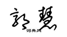 朱錫榮郭慧草書個性簽名怎么寫