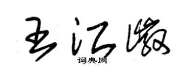 朱錫榮王江徽草書個性簽名怎么寫