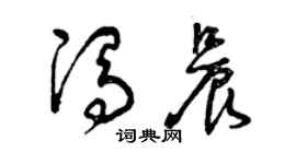 曾慶福馮晨草書個性簽名怎么寫