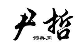 胡問遂尹哲行書個性簽名怎么寫