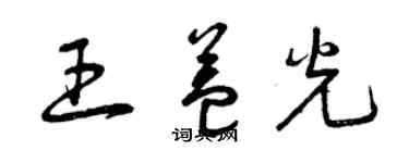 曾慶福王益光草書個性簽名怎么寫