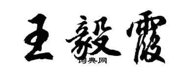 胡問遂王毅霞行書個性簽名怎么寫