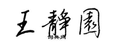 王正良王靜園行書個性簽名怎么寫