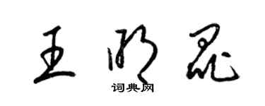 梁錦英王明昆草書個性簽名怎么寫