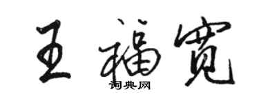 駱恆光王福寬行書個性簽名怎么寫