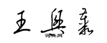 梁錦英王興叢草書個性簽名怎么寫