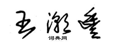 朱錫榮王潮豐草書個性簽名怎么寫