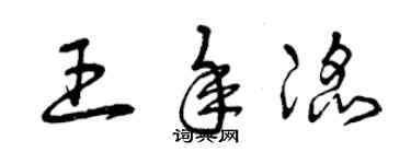 曾慶福王年滔草書個性簽名怎么寫