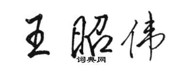 駱恆光王昭偉行書個性簽名怎么寫