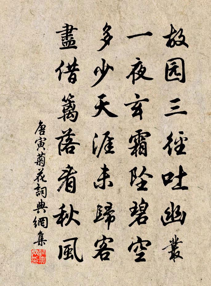 唐寅菊花書法作品欣賞