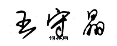 朱錫榮王守晶草書個性簽名怎么寫