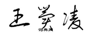 曾慶福王冀凌草書個性簽名怎么寫