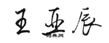 駱恆光王亞辰行書個性簽名怎么寫