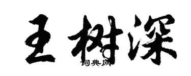 胡問遂王樹深行書個性簽名怎么寫