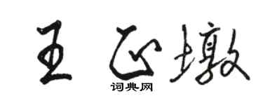 駱恆光王正墩行書個性簽名怎么寫